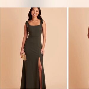 Elegant Olive Green Maxi Dress